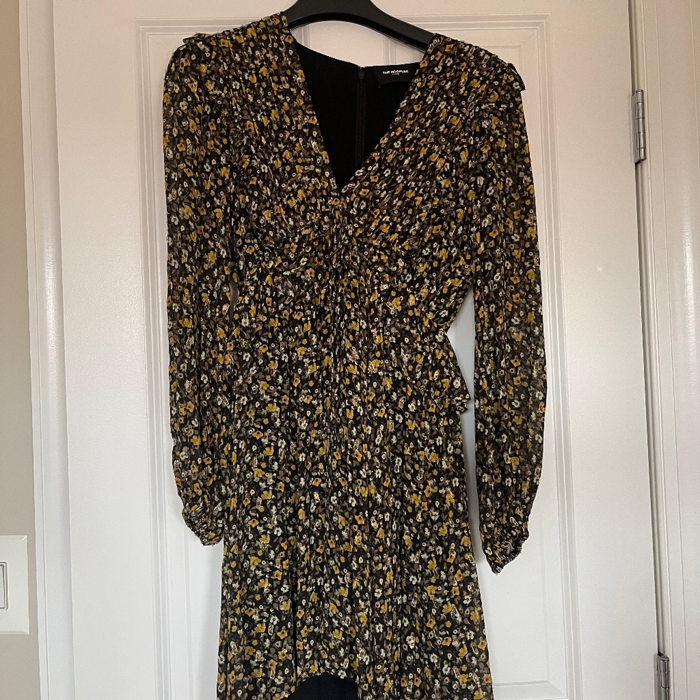 NWT The Kooples Camo Flowers Ruffled Mini Dress